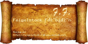 Feigelstock Fábián névjegykártya